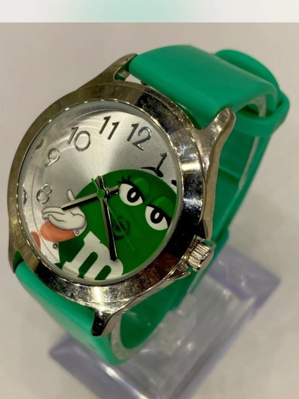 Men’s  *** M&M's “ Jade Green Character Watch - Green Silicone Band * Collectors